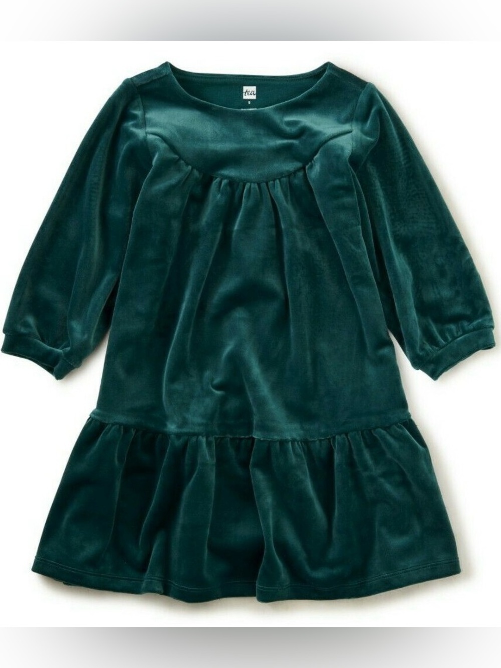 Tea Collectio velour drop-waist dress